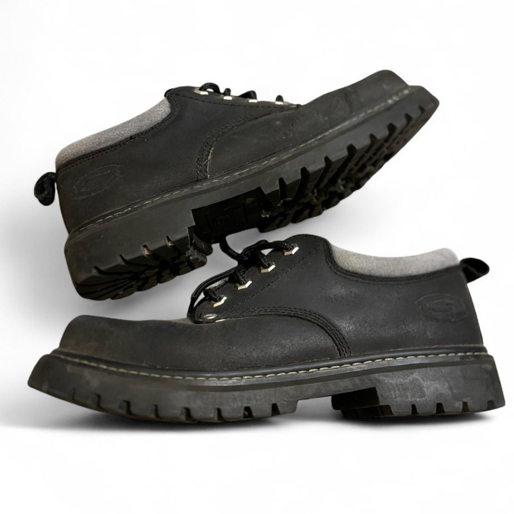 Vintage Men’s Skechers "Alley Cat" Black Leather Utility Shoes Size 7